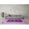 thumbnail image 3 of Ahgly Company Indoor Square Oriental Purple Traditional Area Rugs, 7' Square, 3 of 4