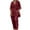 Wine, variant on under $5 JINMGG Two Piece Outfits Women, 2026 Fashion Fall Women's Summer Suit Fashion Solid Color Long Sleeve Trousers Casual Two-Piece Suit Wine XL