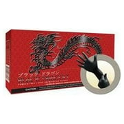 Microflex BD-1000-PF Black Dragon X-small Latex Fully Textured Gloves