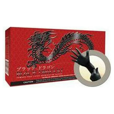 Microflex BD-1000-PF Black Dragon X-small Latex Fully Textured Gloves