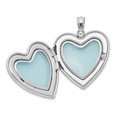 thumbnail image 5 of Sterling Silver 24mm D/C Heart Locket Charm Pendant, 5 of 5