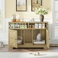 thumbnail image 6 of Aukfa Cat Litter Box Enclosure, Double Hidden Litter Box Furniture Cat for 2 Cats, Brown, 6 of 8