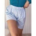 thumbnail image 5 of Gupgi Summer Women Pajama Shorts Stripe/Plaid Comfy Sleep Shorts Casual Pajama Bottoms S/M/L, 5 of 7