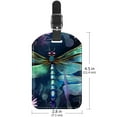 thumbnail image 6 of Square 2Pack PU Leather Dragonfly Cruise Luggage Tag with Privacy Cover and Name ID Tag for Travel Handbags Backpacks Luggage Tags, 6 of 6