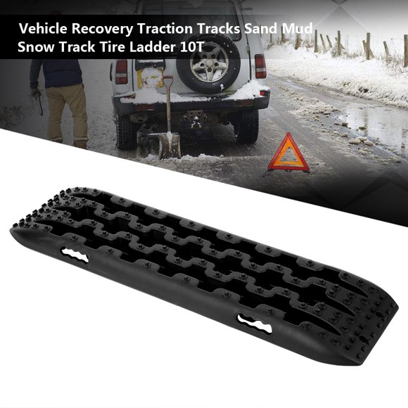 10T Recovery Traction Tracks, Reinforced Strong Nylon 2Pcs 10T Vehicle Recovery Traction Tracks Sand Mud Snow Track Tire Ladder for Off Road 4x4