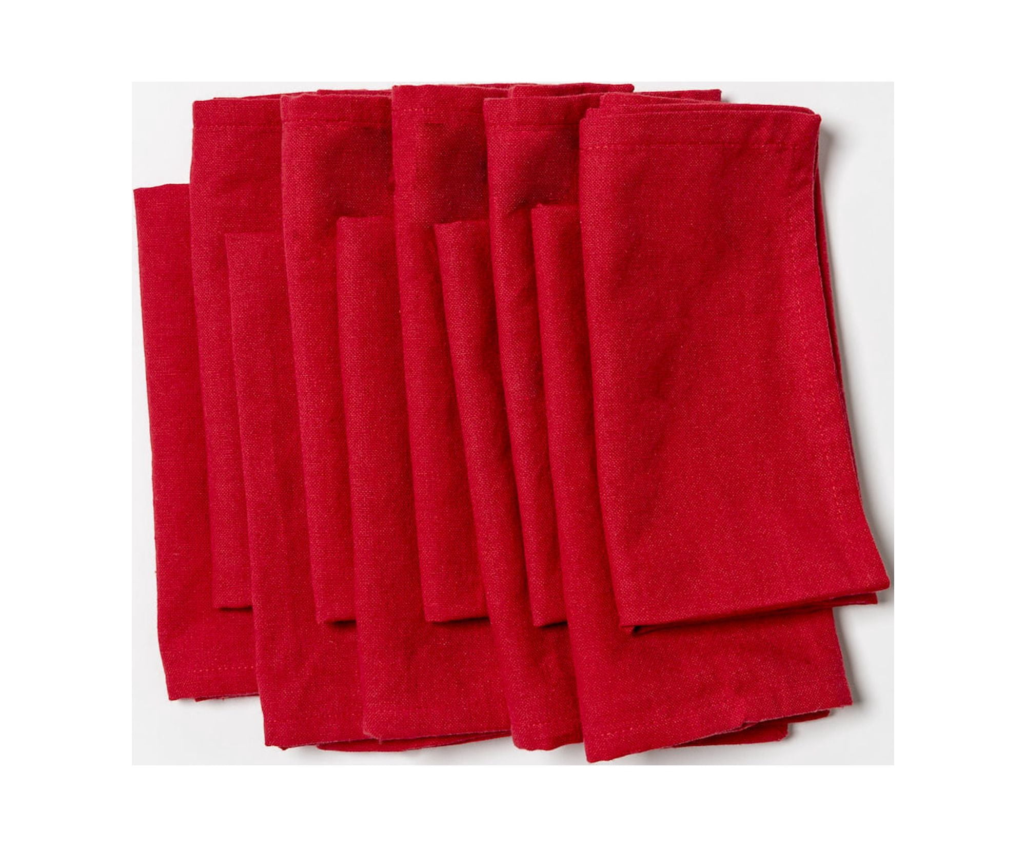 Signature Napkins Style Cotton Poly Cloth Napkin Red (Set of 10)