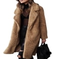 thumbnail image 3 of JUNWELL Women‘s Warm Fleece Sherpa Jackets Faux Shearling Coats Oversized Winter Long Coat Outwear, 3 of 7