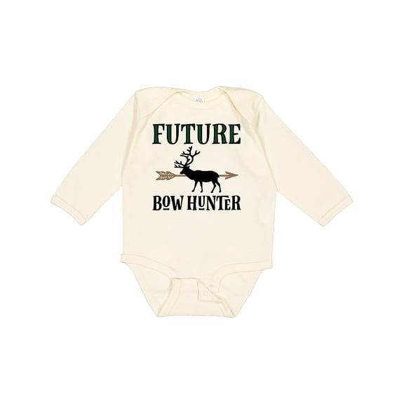 Inktastic Hunting Future Bowhunter Elk Boys Long Sleeve Baby Bodysuit