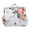 White, variant on Women Girl Canvas Change Purse Change Pouch with Kiss Lock Clasp Coin Purse Floral Coin Wallet for Daily Evening Party