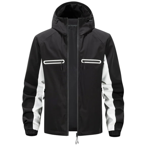 ZACPNCV Mens Reflective Jacket Waterproof And Warm Windproof Workwear Jacket Men for Winter