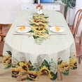 thumbnail image 4 of Oval Tablecloth 60x84in for Oval Table Waterproof Table Cloths for Dining Room Indoor Outdoor Table Cloth, 4 of 5