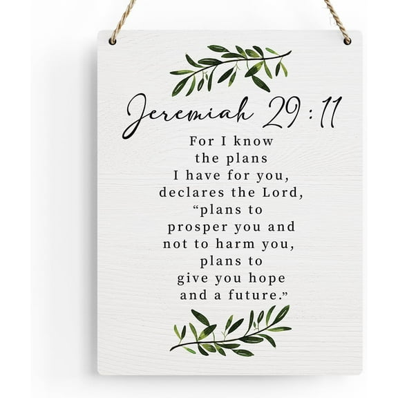 Wood Sign 8x10 Inch Inspirational Scripture Wall Art Bible Verses Jeremiah 2911 Wall Decor Christian Wall Art Decor Prayer Room Decor Religious Gifts For Home Office Nursery Bathroom Decoration