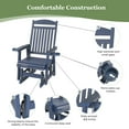 thumbnail image 6 of Innovaze HIPS Patio Glider for One Person with Cup Holders,All-Weather Resistant, Heavy Duty700 LBS ,Navy Blue, 6 of 7