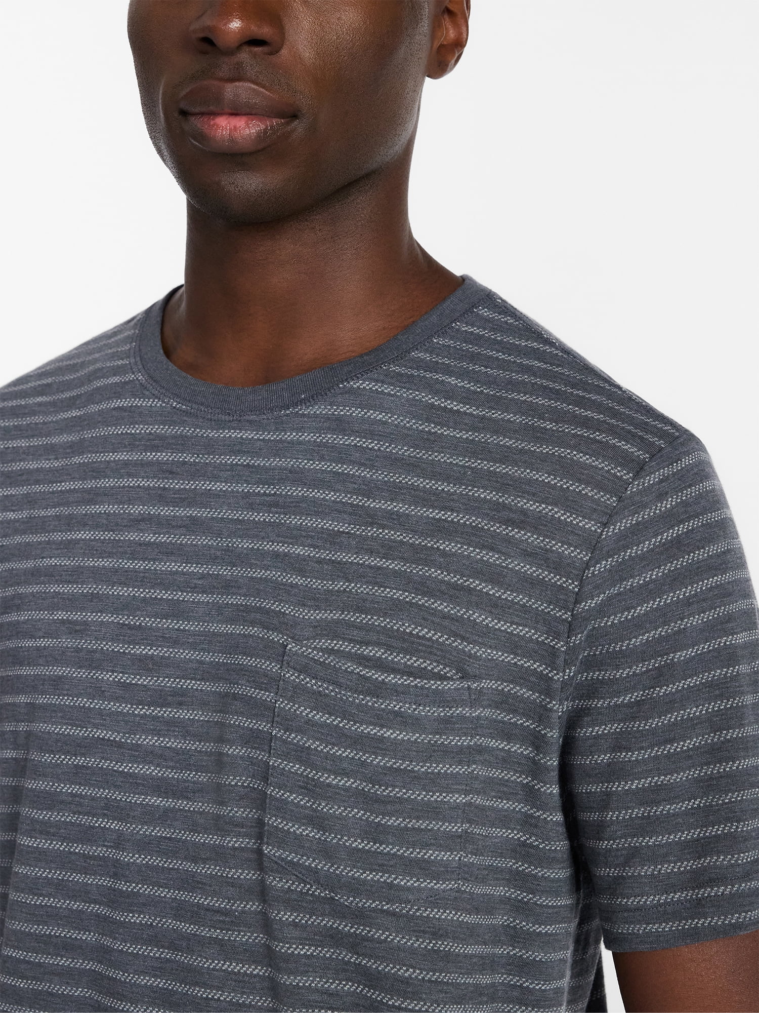 George Men's & Big Mens Classic Fit Striped Short Sleeve Crewneck T-Shirt, Sizes S-5XL