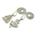 thumbnail image 6 of Hip Hop Yacht & Sailing Team Bling Pendant &  20" - 24" Box Chain 2 Silver Plated Necklace Set, 6 of 8