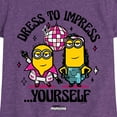 thumbnail image 3 of Despicable Me Minions - Dress To Impress Yourself - Toddler & Youth Girls Short Sleeve Graphic T-Shirt, 3 of 5