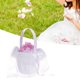 thumbnail image 3 of Cesta romántica de boda para niña con lazo, encaje, decoración para fiesta y ceremonia de boda, 3 of 8