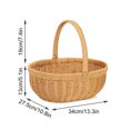 thumbnail image 2 of Wadada Garden Baskets for Gathering Vegetables, Garden Basket, Harvest Basket, Gathering Basket, Multipurpose Woven Basket Decoration Large Woven Picnic Fruits Bathroom (Inch), 2 of 5