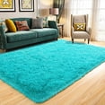 thumbnail image 3 of Softlife Super Soft Rug for Living Room Fluffy Rugs for Dorm Room Cute Plush carpet for Bedroom,3' x 5',Blue, 3 of 7