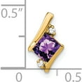 thumbnail image 4 of 10K Yellow Gold Cushion Amethyst And Diamond Chain Slide - Jbsp, 4 of 5