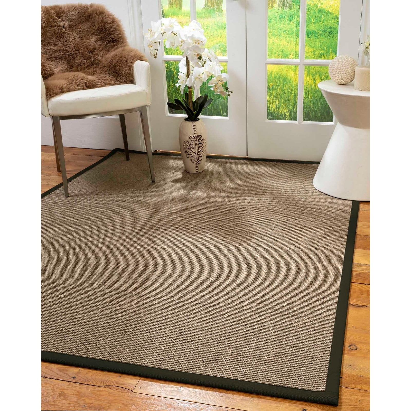 Natural Area Rugs 100, Natural Fiber Handmade Dalton, Grey Sisal Rug