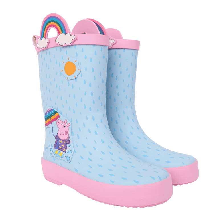 Ground Up Peppa Pig Rainbow Rainboots for Toddlers Waterproof
