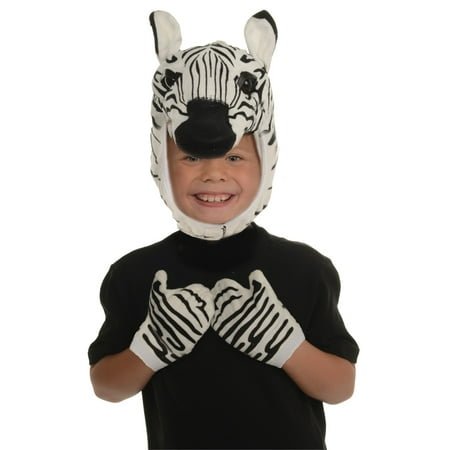 Toddler Zebra Zoo Animal Pack Hood And Mitts Halloween Costume