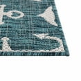 thumbnail image 6 of Unique Loom Outdoor Coastal Collection Area Rug - Ahoy (7' 10" Square Teal/Ivory), 6 of 7