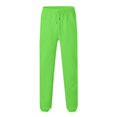 thumbnail image 4 of YDKZYMD Green Mens Cargo Sweatpants Fleece Elastic High Waist Drawstring Jogger Pant Athletic Gym Workout Baggy Pant with Multi Pockets Heavyweight Sweatpant Wide Straight Leg Sport Warm Trousers XL, 4 of 5