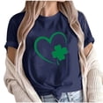 thumbnail image 2 of Puntoco Liquidación de camisetas cortas para mujer Camiseta de manga corta con cuello redondo y estampado informal a la moda para mujer, 2 of 5