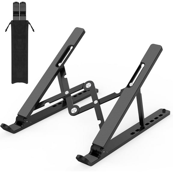 Adjustable laptop stand, portable laptop heightening bracket, suitable for desktops