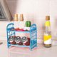 thumbnail image 4 of Estante de almacenamiento plegable de doble capa | Organizador de escritorio y baño para cosméticos, joyas y artículos de papelería | Estante de plástico con rejillas de ventilación, 4 of 6