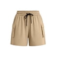 thumbnail image 4 of Hurxie Women's 5" Hiking Cargo Shorts Lightweight Quick Dry Summer Golf Athletic Casual Shorts 4 Pockets Khaki,M, 4 of 6
