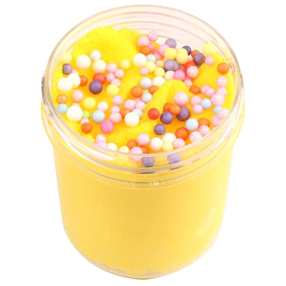 120ml Puffy Cloud Slime – Scented Stress Relief Sludge for Sensory Play, and Anxiety Reduction, Soft and Stretchy Texture for Adults and Teens, Mess-Free Fun,Yellow