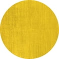 thumbnail image 1 of Ahgly Company Indoor Round Oriental Yellow Industrial Area Rugs, 4' Round, 1 of 4