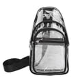 thumbnail image 1 of Bolso bandolera transparente, bolso de hombro, transparente, ligero, con una sola correa, mochila bandolera, notable claridad, 1 of 14