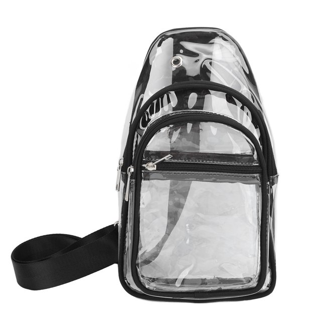 Bolso bandolera transparente, bolso de hombro, transparente, ligero, con una sola correa, mochila bandolera, notable claridad