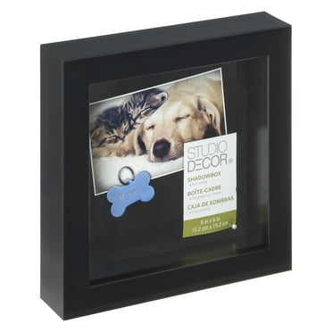 6" x 6" Black Mini Shadow Box by Studio Décor - Memory Box Display Case for Keepsakes - Mementos - and Memorabilia - 1 Pack