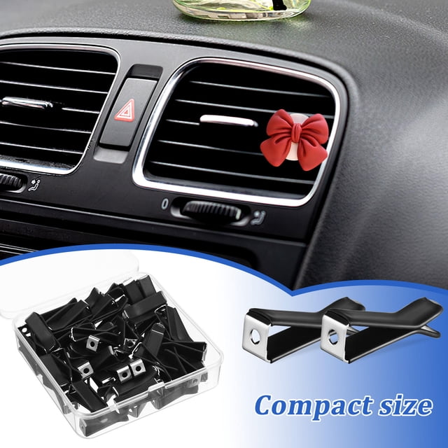 BEADCEST 60Ud Clips Decorativos De Metal Negro Para Salida De Aire En Carro Multitarea