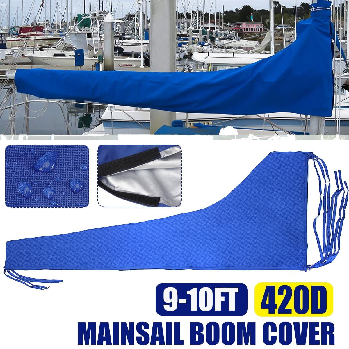 Sail Cover for 910ft Mainsail Boom Cover Boat Sail Protector