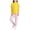 Yellow, variant on Cethrio Girls Cotton Outfit Sets, Casual Short Sleeve Summer 2 Piece Girls Clothing sets Hot Pink Size 7-8 T