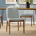 thumbnail image 4 of Simpli Home Selena Dining Chair (Set of 2) in Light Grey Linen Look Fabric, 4 of 10