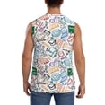 thumbnail image 4 of Fotbe Back To School Men's Camiseta sin Mangas Estampada para Hombres, Playera Casual para Gimnasio, Entrenamiento, Playa-X-Large, 4 of 7