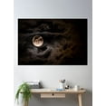thumbnail image 2 of Bloom Theory Beautiful Picture Of Full Moon Poster Wall Art, Modern Wall Decor, 8x12 UNFRAMED, 2 of 3