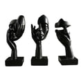 thumbnail image 1 of 3 piezas de estatuas de pensadores, manualidades, adornos de mesa, esculturas faciales abstractas para negro, 1 of 9