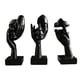 thumbnail image 1 of 3 estatuas de pensadores coleccionables, regalos de cumpleaños, manualidades, decoraciones de escritorio de resina negro, 1 of 9