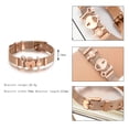 thumbnail image 4 of Brazalete ajustable con hebilla rosa y malla de acero inoxidable para mujer, moderno y versátil, 4 of 6
