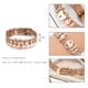 thumbnail image 4 of Brazalete con dijes elegantes y deslizantes con hebilla ajustable de color rosa para mujer con malla de acero inoxidable, 4 of 6
