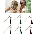 thumbnail image 2 of KCAHPAN Cool Swords Theme Hairpiece Swords Hairpin Comfortable Alloy Texture Hair Decors Tassels Hair Clip Suitable for Daily We, 2 of 18