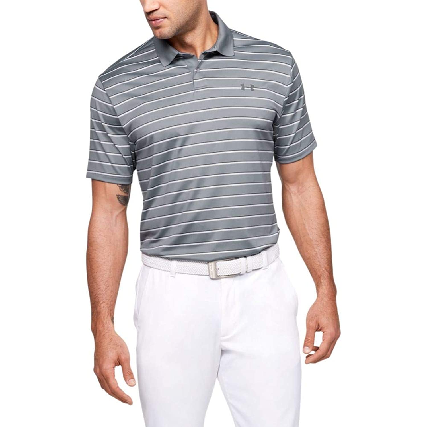 men's under armour striped performance 2.0 golf polo